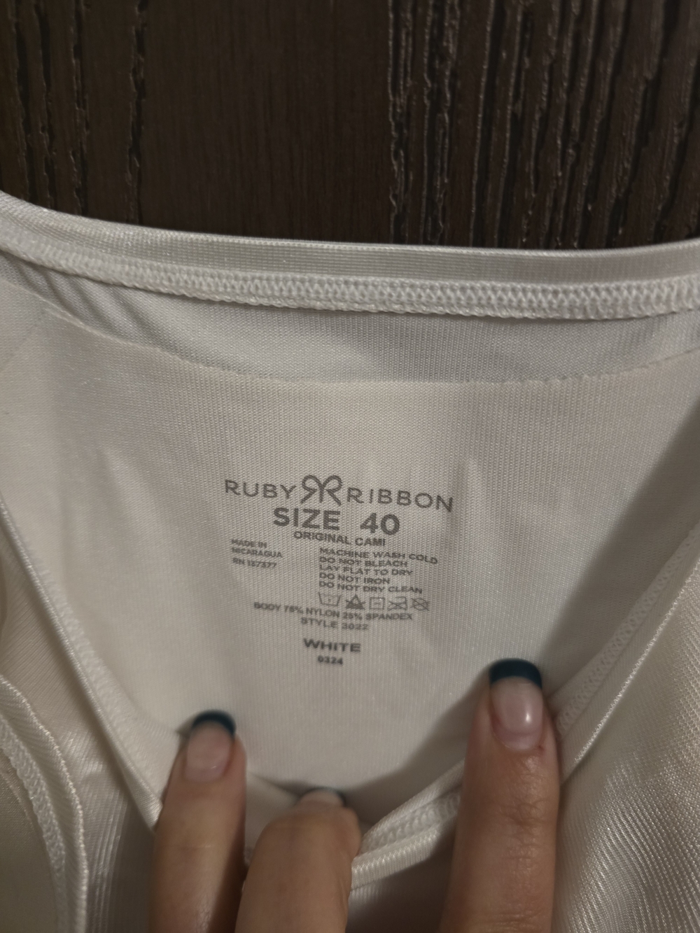 Ruby Ribbon White Shaping Cami - Picture 2 of 4